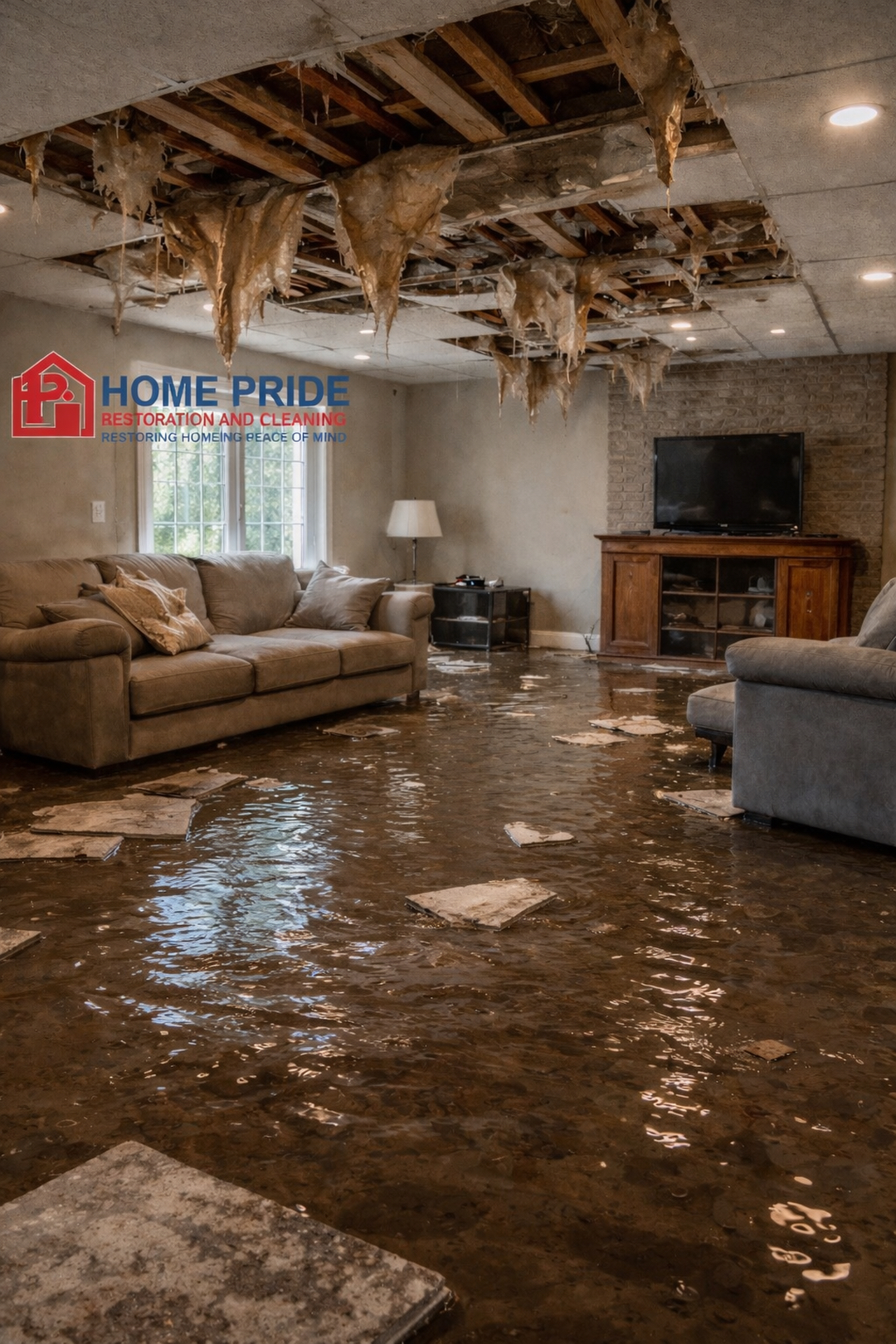 Professional water damage and structural restoration
